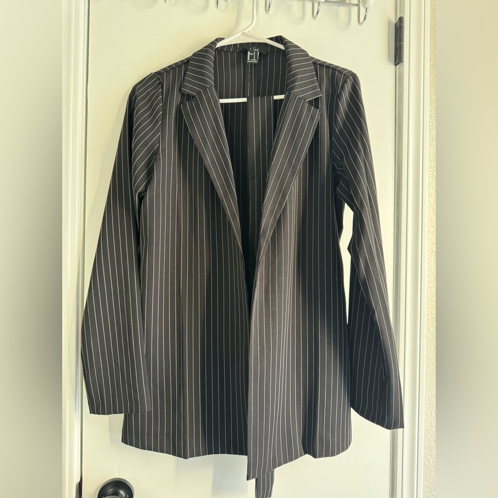 Striped blazer dress